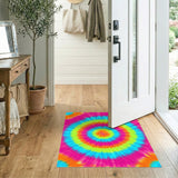 Vibrant Spiral Multi-Color Area Rug