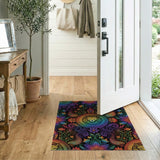 Vibrant Floral Fox Multi-Color Rug