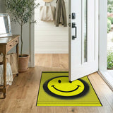 Yellow Smiley Face Cartoon Area Rug