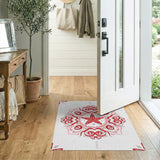 Red Star Mandala Persian Area Rug