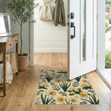 Daffodil Forget-Me-Not Floral Pattern Rug