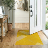 Yellow Geometric Modern Area Rug