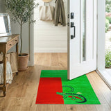 Playful Peekaboo Crocodile Green Area Rug