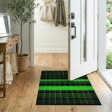 Neon Green Grid Geometric Area Rug
