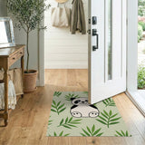 Cute Cartoon Panda Bamboo Area Rug