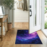 Purple Cosmic Nebula Area Rug