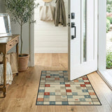 Multi-Color Alphabet Grid Area Rug