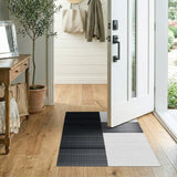 Black and White Modern Black White Geometric Dot Area Rug