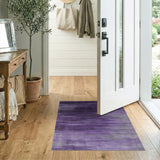 Purple Abstract Streak Area Rug