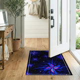ODIKA Cosmic Floral Washable Rug - Low Pile Non-Slip Celestial Area Rug