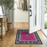 Vibrant Pink Persian Star Medallion Rug