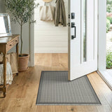 Monochrome Geometric Hexagon Area Rug