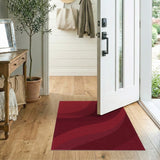 Crimson Flow Red Area Rug