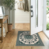 Teal Persian Medallion No. 5 Area Rug