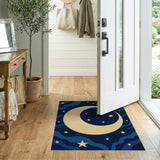 Crescent Moon Night Sky Area Rug