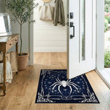 Gothic Spider Stars Navy Area Rug