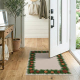 Rustic Pine Garland Area Rug