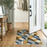 Modern Geometric Cube Stacked Area Rug