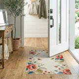Peony Blush Peony Floral Vintage Area Rug