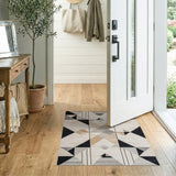 Geometric Modern Geometric Grey Triangle Area Rug
