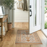 Orange Terracotta Geometric Heritage Tribal Rug