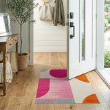 Vibrant Geometric Multi-Color Multi-color and Patterns Area Rug