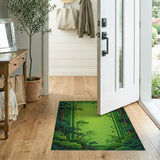 Pixelated Lush Forest Green Area Rug