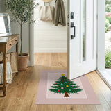 Festive Christmas Tree Kids Cartoon Rug