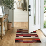 Vibrant Multi-Color Geometric Woven Area Rug