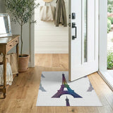 Rainbow Eiffel Tower Area Rug