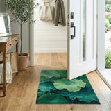 Verdant Lotus Leaves Area Rug