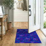 Modern Purple Abstract Area Rug