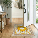 Golden Sunburst Persian Area Rug