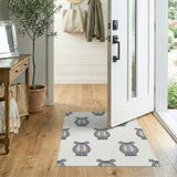 Pastel Rainbow Lyre Area Rug