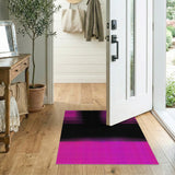 Pink Black Halftone Geometric Area Rug
