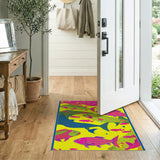 Neon Pixel Fish Frenzy Area Rug