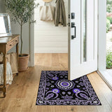 Traditional Persian Mandala Purple Mandala Persian Area Rug