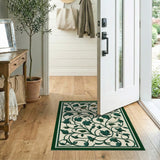 Green Botanical Vine Area Rug