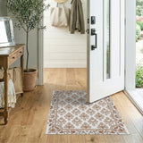 Ornate Floral Damask Area Rug