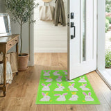 Adorable Cartoon Bunny Meadow Area Rug