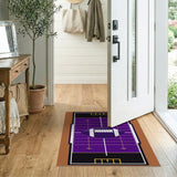 Purple Football Field Area Rug