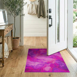 Purple Watercolor Abstract Area Rug