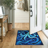 Blue Octopus Swirl Area Rug