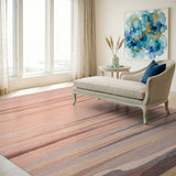 Blush Pink Layered Horizon Area Rug