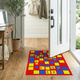 Playful Alphabet Grid Area Rug
