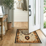 Southwestern Geometric Deer Head Area Rug