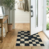 Checkerboard Wood Grain Area Rug