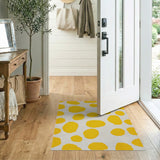 Yellow Spot Abstract Area Rug