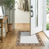 Traditional Persian Ornate Beige Floral Border Area Rug