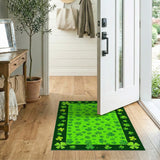 Vibrant Shamrock Clover Green Area Rug